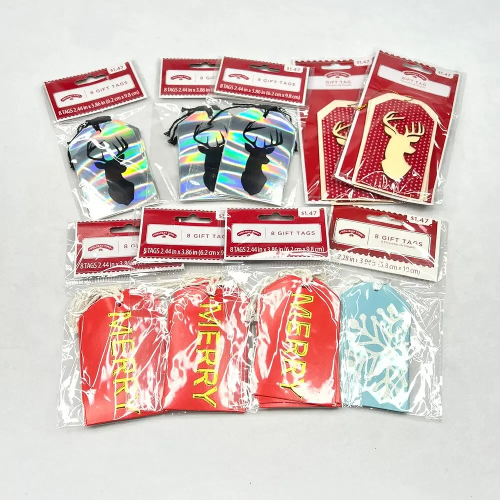 Lot of 9 Packages of Christmas Gift Tags